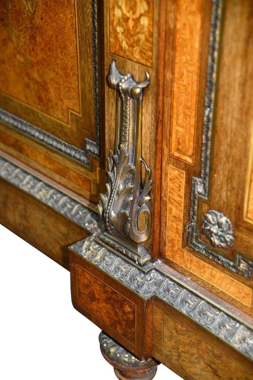 FINE QUALITY 19TH CENTURY CLASSICAL INLAID SIDE CABINET - ADDITIONAL PHOTO 7