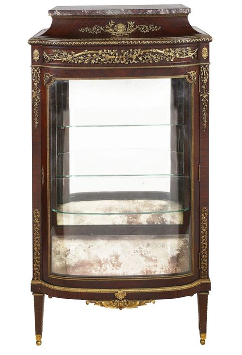 FRENCH LOUIS XVI STYLE DISPLAY CABINET CIRCA 1890 - ADDITIONAL PHOTO 1