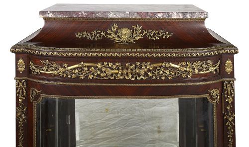 FRENCH LOUIS XVI STYLE DISPLAY CABINET CIRCA 1890 - ADDITIONAL PHOTO 2
