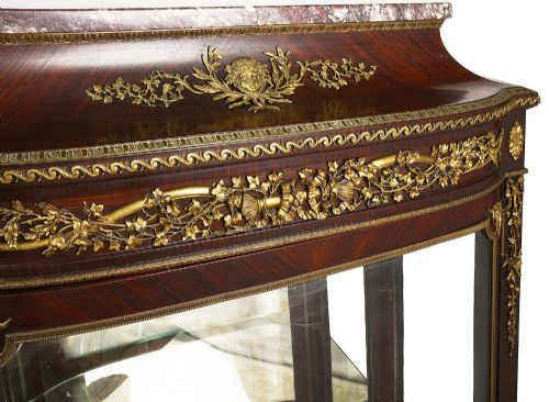 FRENCH LOUIS XVI STYLE DISPLAY CABINET CIRCA 1890 - ADDITIONAL PHOTO 3