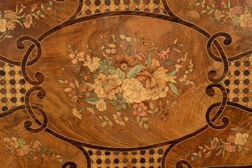 LOUIS XVI STYLE MARQUETRY SIDE OR WORK TABLE CIRCA 1890 - ADDITIONAL PHOTO 1