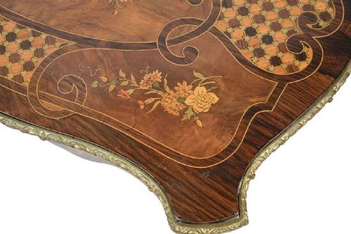 LOUIS XVI STYLE MARQUETRY SIDE OR WORK TABLE CIRCA 1890 - ADDITIONAL PHOTO 6