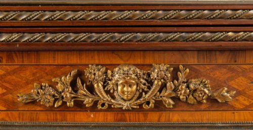 LOUIS XVI STYLE PARQUETRY INLAID CARD TABLE CIRCA 1890 LINKE STYLE - ADDITIONAL PHOTO 6