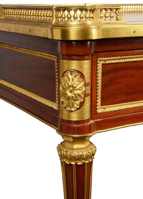 19TH CENTURY FRENCH MAHOGANY BUREAU PLAT AFTER HENRY DASSON - ADDITIONAL PHOTO 2