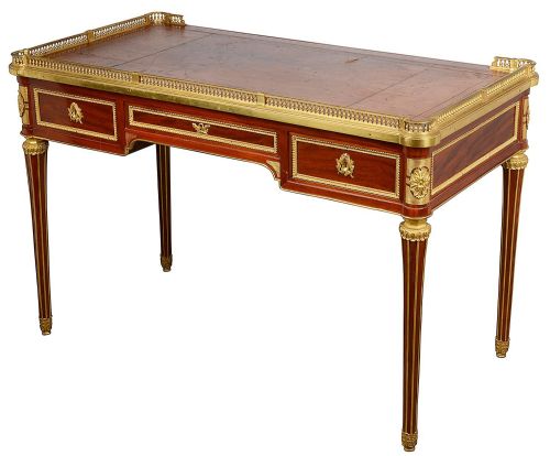 19TH CENTURY FRENCH MAHOGANY BUREAU PLAT AFTER HENRY DASSON - ADDITIONAL PHOTO 5