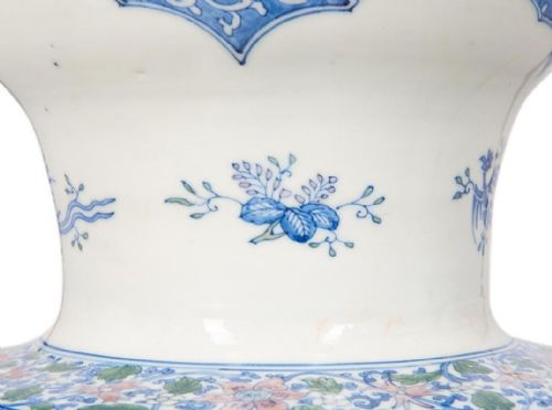 LARGE PAIR OF JAPANESE YOKOHAMA PORCELAIN VASES LAMPS 90CM355 HIGH - ADDITIONAL PHOTO 8