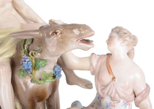 19TH CENTURY MEISSEN PORCELAIN FIGURE GROUP OF THE DRUNKEN SILENUS - ADDITIONAL PHOTO 2