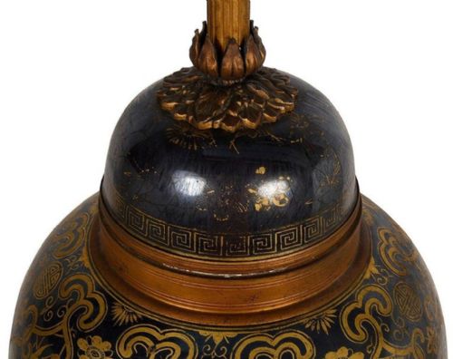 19TH CENTURY CHINESE FAMILLE NOURE VASE LAMP - ADDITIONAL PHOTO 3