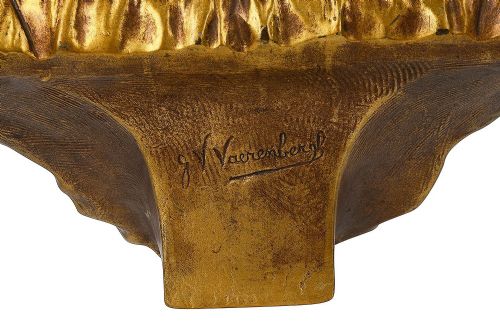 GV VAERENBERGH MARBLE AND ORMOLU BUST OF A YOUNG GIRL - ADDITIONAL PHOTO 4