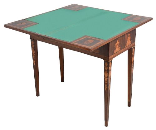 18TH CENTURY MARQUETRY INLAID CARD TABLE - ADDITIONAL PHOTO 5