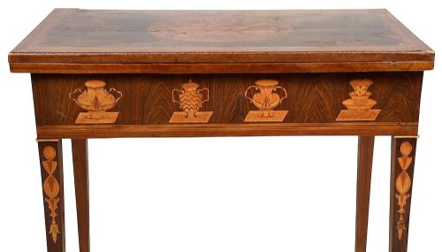 18TH CENTURY MARQUETRY INLAID CARD TABLE - ADDITIONAL PHOTO 10