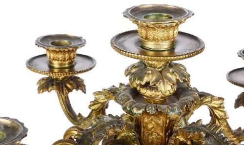 LARGE PAIR OF 19TH CENTURY FRENCH SEVRES STYLE AND ORMOLU CANDELABRA - ADDITIONAL PHOTO 7