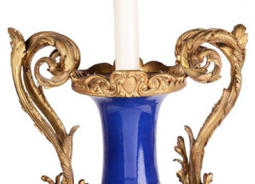 CHINESE BLUE AND WHITE VASE LAMP 19TH CENTURY - ADDITIONAL PHOTO 5
