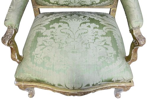 PAIR 19TH CENTURY FRENCH GILTWOOD SALON CHAIRS - ADDITIONAL PHOTO 7