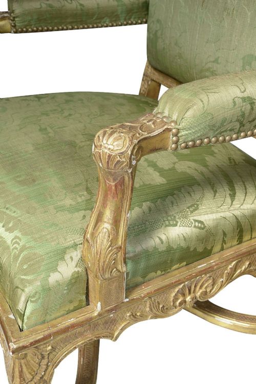 PAIR 19TH CENTURY FRENCH GILTWOOD SALON CHAIRS - ADDITIONAL PHOTO 10