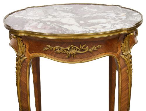 FRENCH 19TH CENTURY MARBLE TOPPED GUERIDON AFTER LINKE - ADDITIONAL PHOTO 2