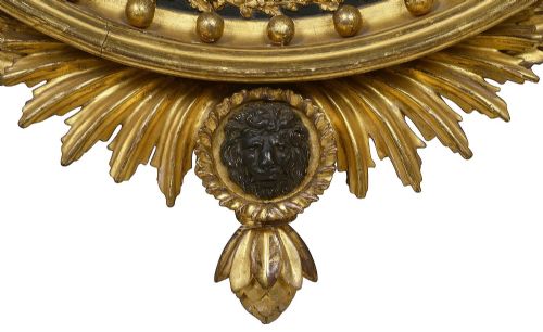 MAGNIFICENT PAIR OF REGENCY PERIOD CONVEX WALL MIRROR 1820 - ADDITIONAL PHOTO 1
