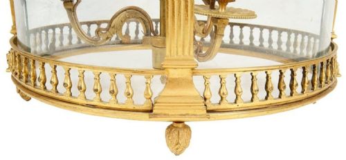 19TH CENTURY BRASS HALL LANTERN - ADDITIONAL PHOTO 2