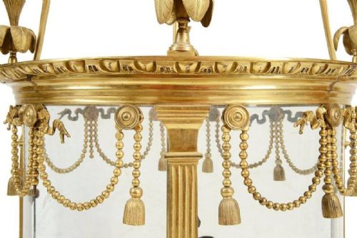 19TH CENTURY BRASS HALL LANTERN - ADDITIONAL PHOTO 3