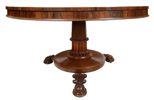 LATE REGENCY PERIOD ROSEWOOD DINING CENTRE TABLE CIRCA 182040 - ADDITIONAL PHOTO 1