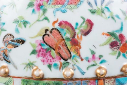 PAIR OF 19TH CENTURY CHINESE ROSE MEDALLION GARDEN SEATS CIRCA 1880 - ADDITIONAL PHOTO 9