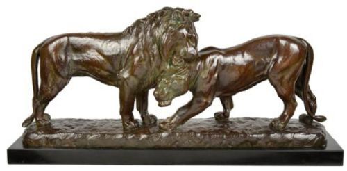 Louis Riche, Bronze Study of Lions