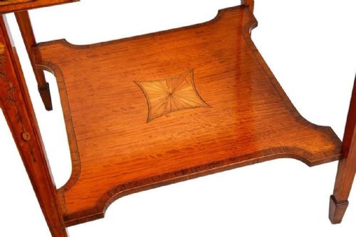EDWARDIAN SATINWOOD INLAID CARD TABLE - ADDITIONAL PHOTO 1