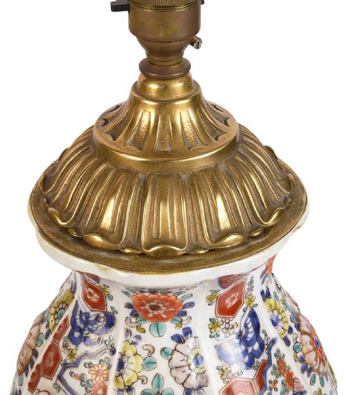 PAIR JAPANESE IMARI VASES LAMPS 19TH CENTURY - ADDITIONAL PHOTO 2
