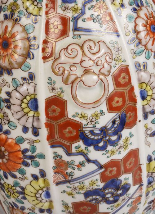 PAIR JAPANESE IMARI VASES LAMPS 19TH CENTURY - ADDITIONAL PHOTO 6