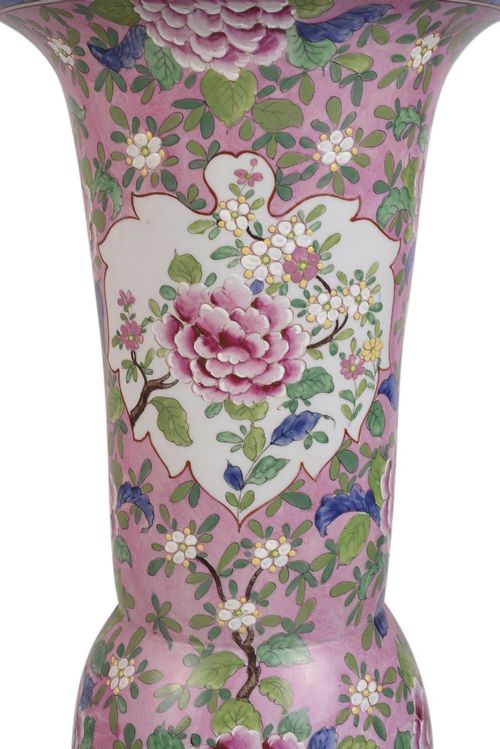 PAIR LATE 19TH CENTURY CHINESE FAMILLE ROSE VASES LAMPS - ADDITIONAL PHOTO 1
