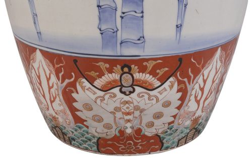 LARGE JAPANESE KORANGO IMARI BAMBOO PATTERNED VASE CIRCA 1900 - ADDITIONAL PHOTO 3