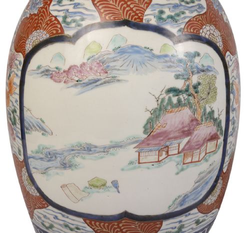 LARGE PAIR FLARED NECK KUTANI VASES CIRCA 1890 - ADDITIONAL PHOTO 7