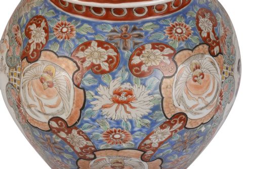 JAPANESE IMARI LIDDED VASE CIRCA 1890 - ADDITIONAL PHOTO 3