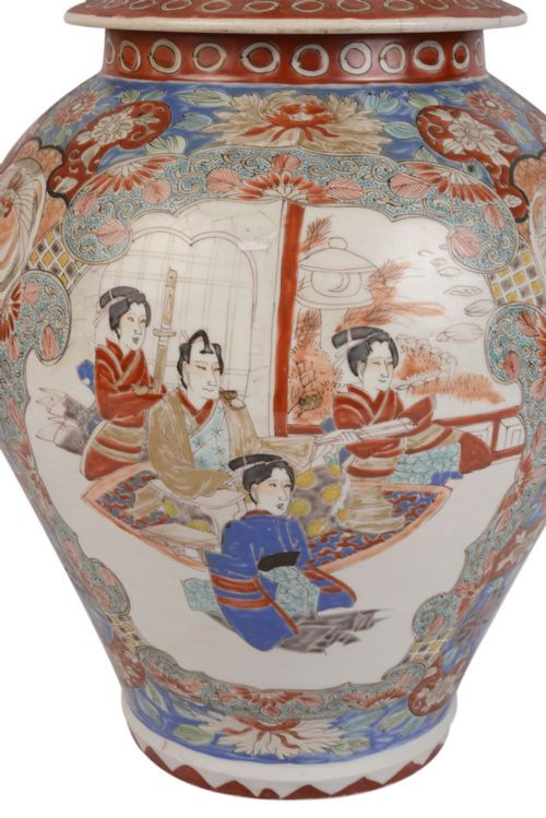 JAPANESE IMARI LIDDED VASE CIRCA 1890 - ADDITIONAL PHOTO 4