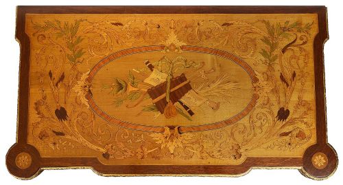 FRENCH 19TH CENTURY MARQUETRY INLAID CARD TABLE - ADDITIONAL PHOTO 1