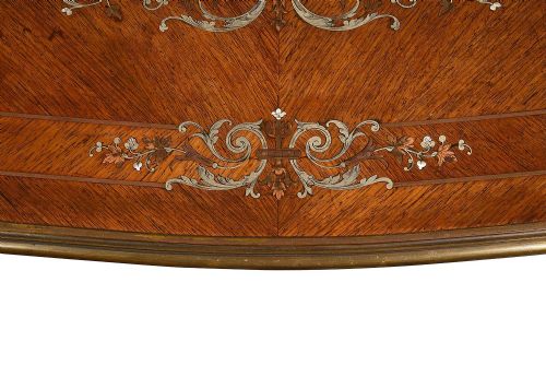 19TH CENTURY FRENCH LOUIS XVI STYLE SILVER INLAID CENTRE TABLE - ADDITIONAL PHOTO 3