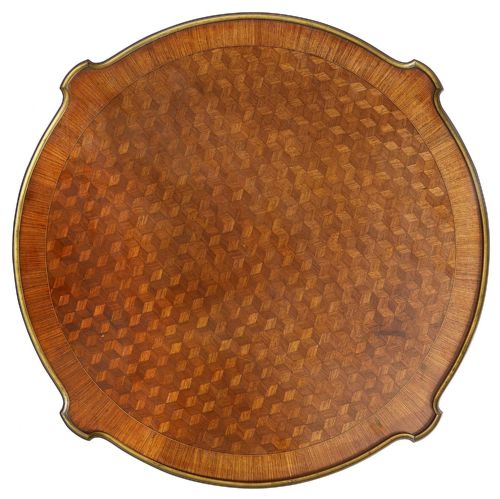 LINKE STYLE GUERIDON WITH PARQUETRY INLAY AND GILDED ORMOLU MOUNTS - ADDITIONAL PHOTO 1