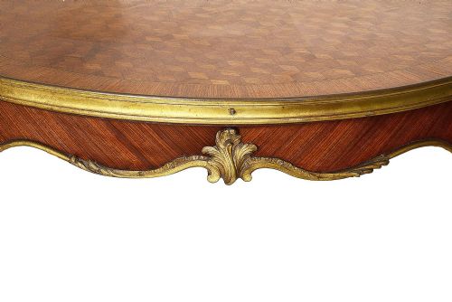 LINKE STYLE GUERIDON WITH PARQUETRY INLAY AND GILDED ORMOLU MOUNTS - ADDITIONAL PHOTO 2