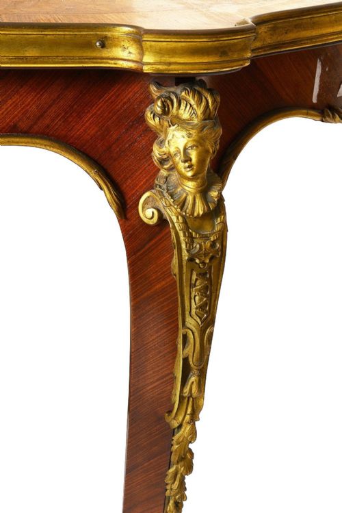 LINKE STYLE GUERIDON WITH PARQUETRY INLAY AND GILDED ORMOLU MOUNTS - ADDITIONAL PHOTO 4