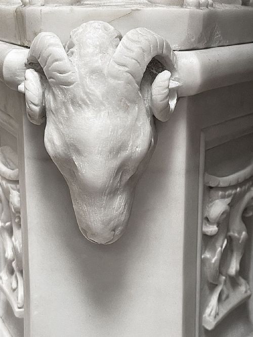 LARGE NEOCLASSICAL REVIVAL FLOOR STANDING MARBLE LAMP CIRCA 1900 - ADDITIONAL PHOTO 4