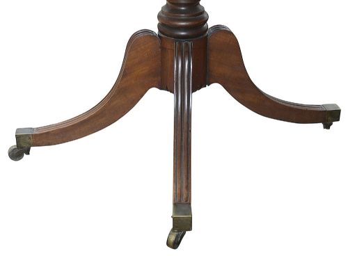 REGENCY PERIOD MAHOGANY TWIN PEDESTAL DINING TABLE - ADDITIONAL PHOTO 1