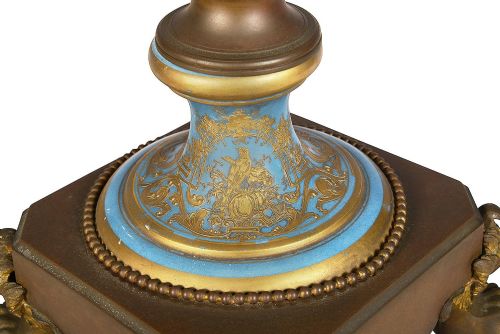 19TH CENTURY SEVRES STYLE LIDDED VASE - ADDITIONAL PHOTO 7