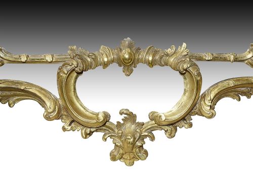 CHIPPENDALE STYLE CARVED GILT WOOD PIER GLASS WALL MIRROR CIRCA 1860 - ADDITIONAL PHOTO 4