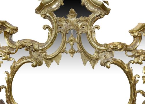 CHIPPENDALE STYLE CARVED GILT WOOD PIER GLASS WALL MIRROR CIRCA 1860 - ADDITIONAL PHOTO 5