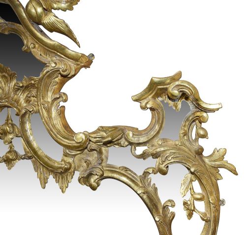 CHIPPENDALE STYLE CARVED GILT WOOD PIER GLASS WALL MIRROR CIRCA 1860 - ADDITIONAL PHOTO 6