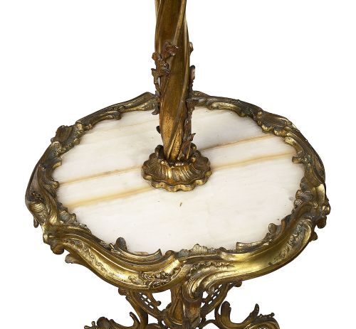 GILDED ORMOLU LOUIS XVI STYLE STANDARD LAMP - ADDITIONAL PHOTO 3