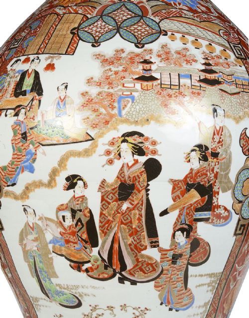 LARGE JAPANESE IMARI LIDDED VASE 19TH CENTURY - ADDITIONAL PHOTO 2