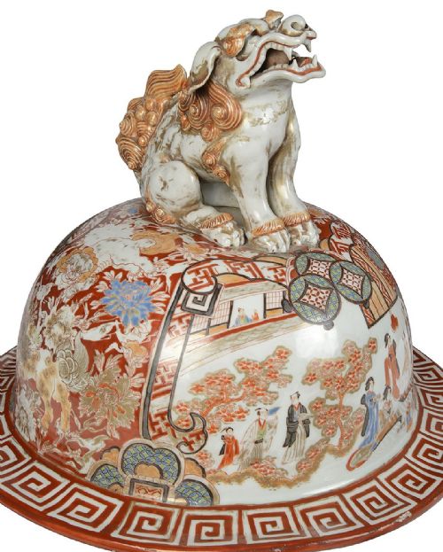 LARGE JAPANESE IMARI LIDDED VASE 19TH CENTURY - ADDITIONAL PHOTO 8