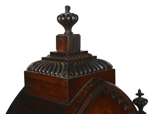REGENCY PERIOD MAHOGANY GOTHIC MANTEL CLOCK - ADDITIONAL PHOTO 3