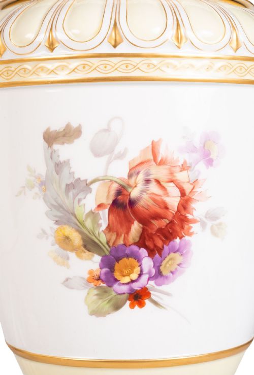 PAIR KPM TWO HANDLE PORCELAIN VASES CIRCA 1890 - ADDITIONAL PHOTO 8